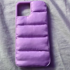 Purple puffy iPhone 12 case